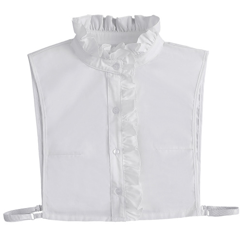 Korean style girl chiffon white round neck slimming inner fake collar decorative collar lapel