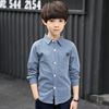 Children's clothing Boy shirt stripe 2020 new pattern Spring children Long sleeve CUHK shirt shirt