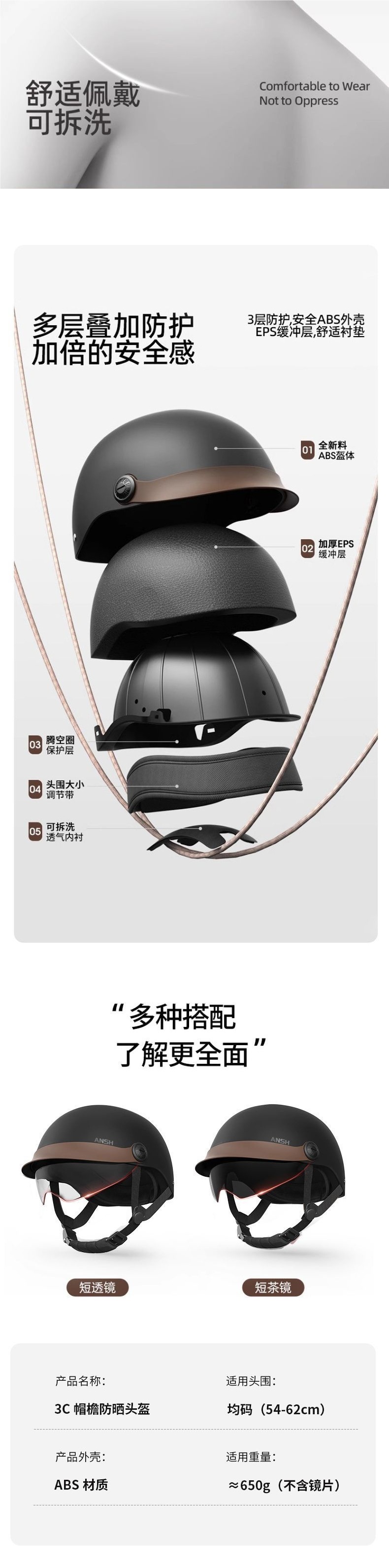 Electric Vehicle Helmet 3C Certified Summer Sunscreen Helmet