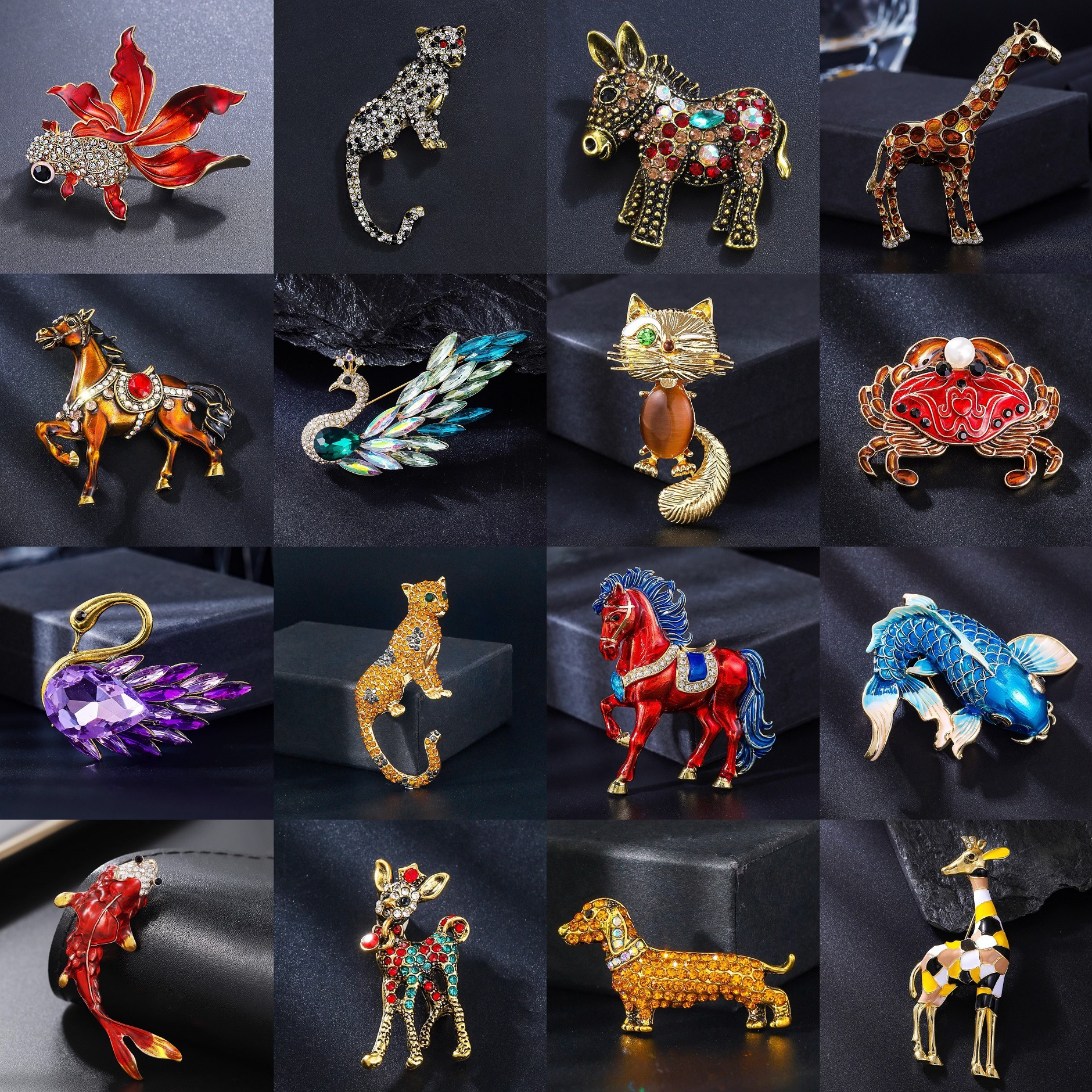 retro fashionable high-end sophisticated creative brooch