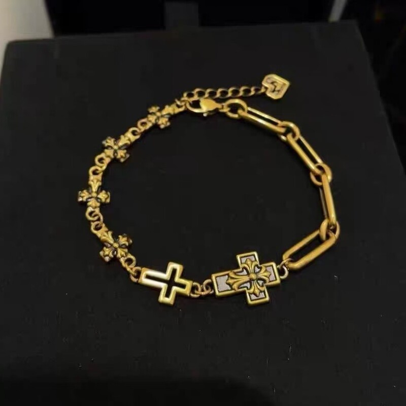 Iris Cross Stitching Bracelet Free Match Atlanta Pendant Unisex Niche Accessories Vintage Old