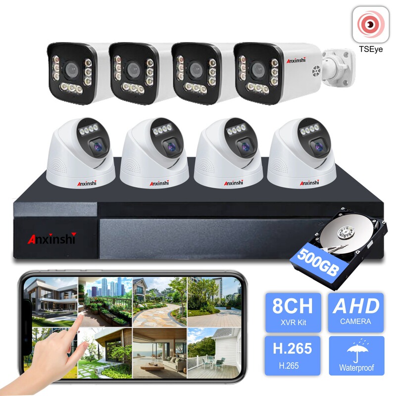 8Ch Ahd Camera Kit with Colorful View HDMI Port P2P Cctv Camera System 8Ch Ahd Camera Kit with Colorful View HDMI Port P2P Cctv Camera System