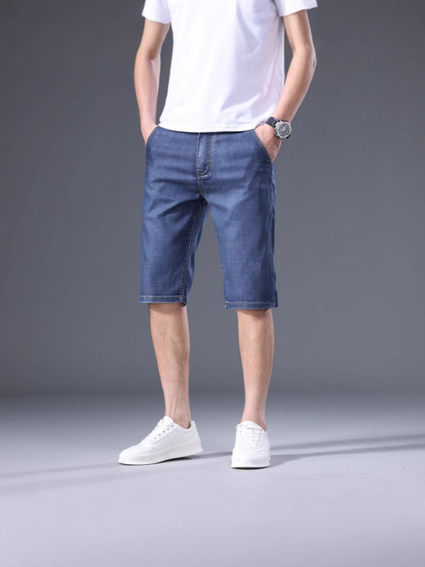 Hazzys/ハギス 25 夏新弾性アイスシルクメンズカジュアルショーツジーンズドロップシッピング|undefined