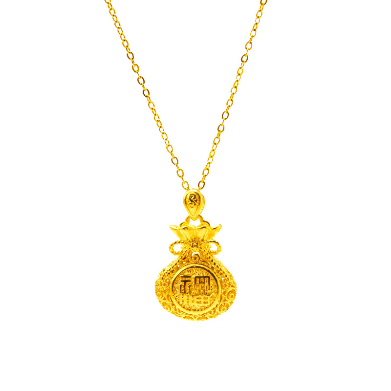 Moda Vietnam oro suerte bolsa colgante de verano de las mujeres en línea celebridad vivo cobre chapado en oro fábrica de joyas al por mayor