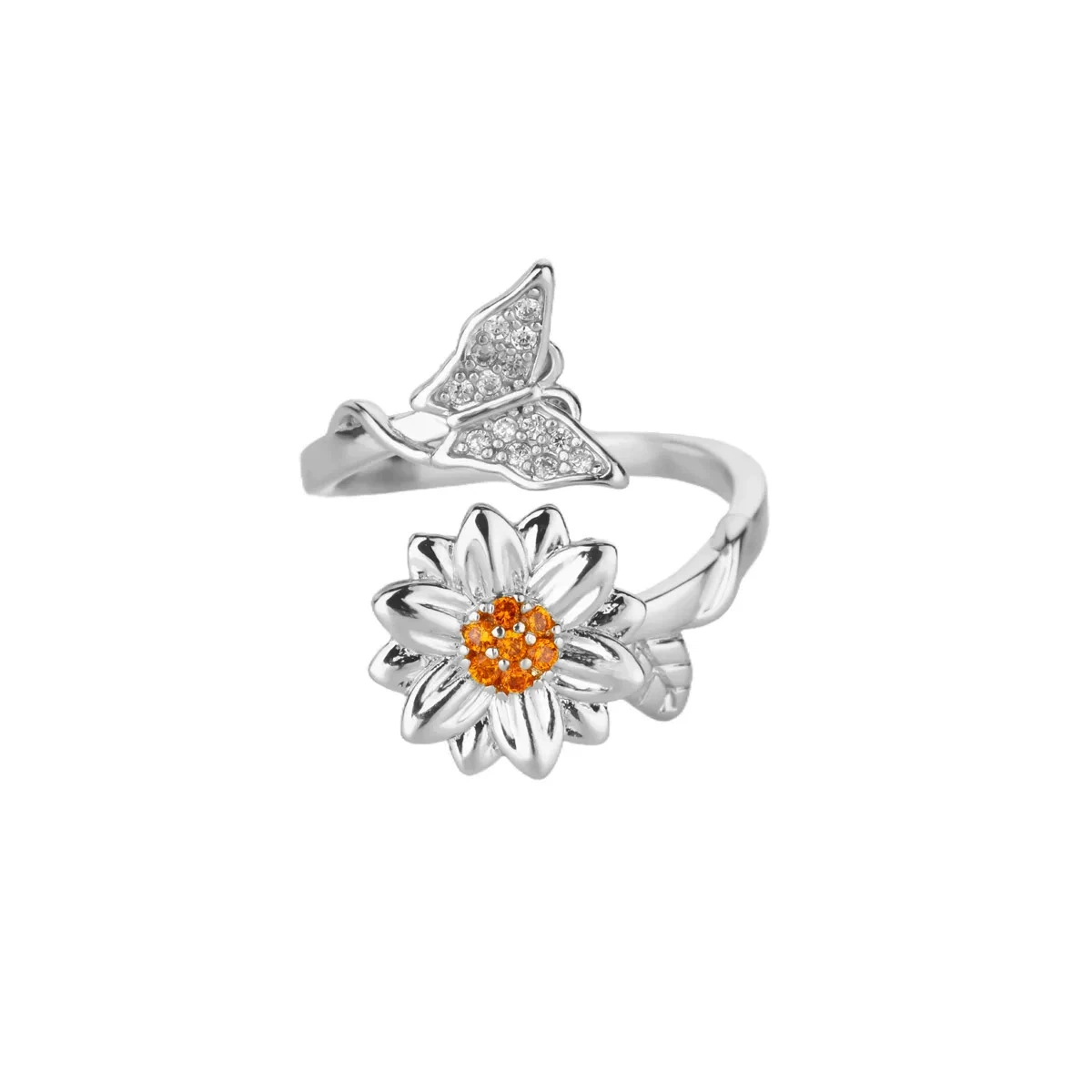 Ring, Amazon, diamond encrusted, 18 carat, flowered