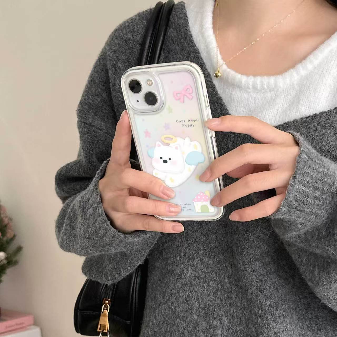 天使西高地三合一适用苹果16手机iphone13PROMAX华为小米14手机壳