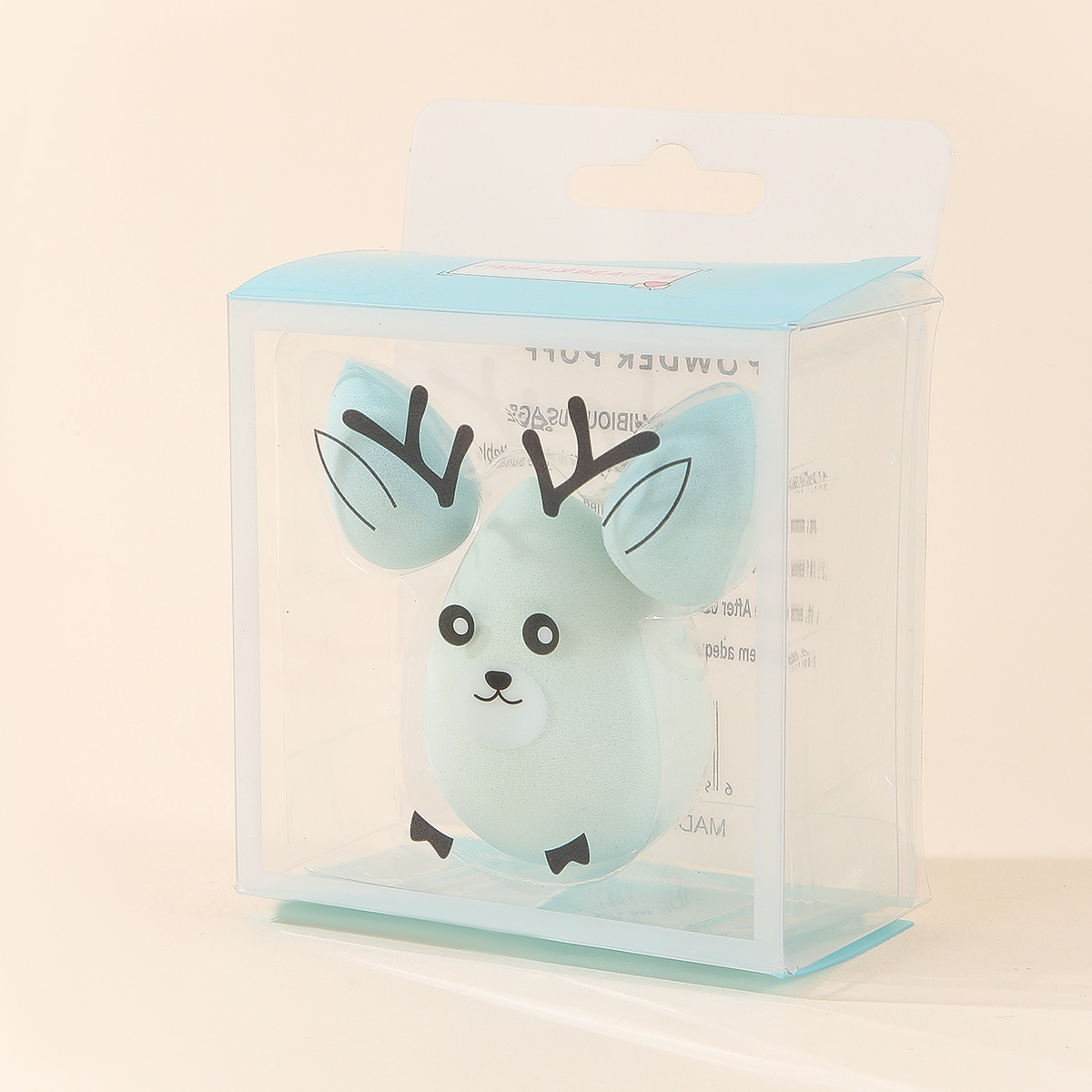 Tres paquetes de gotas de agua, maquillaje de belleza, soplo de polvo de huevo, el agua se agranda, seco y húmedo, agradable para la piel, empaque de caja de pvc súper suave y lindo