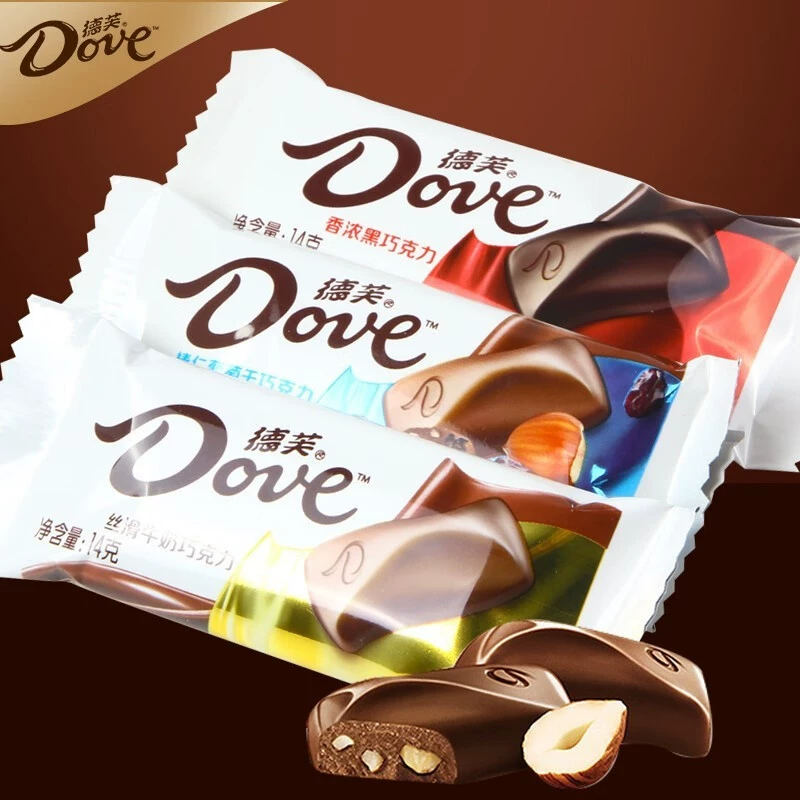 Шоколадный набор (Dove) 222 г — молочный и темный шоколад с различными вкусами, набор к Дню Святого Валентина