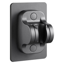 花洒支架免打孔可调节喷头配件浴室淋雨固定器底座新款枪灰色免钉