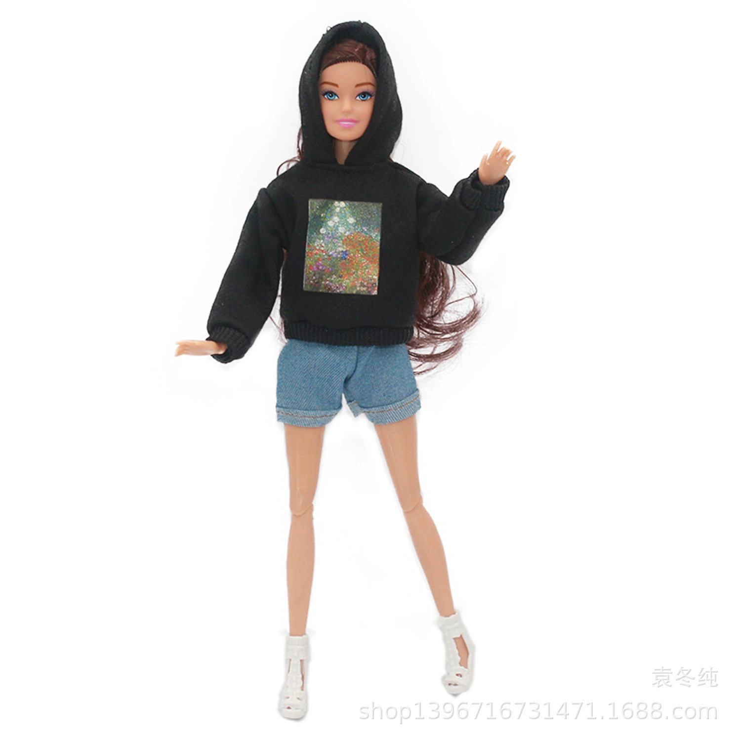 Набор одежды для кукол Sweatshirt & Shorts, для кукол 30 см, хлопчатобумажная ткань, повседневные стили
