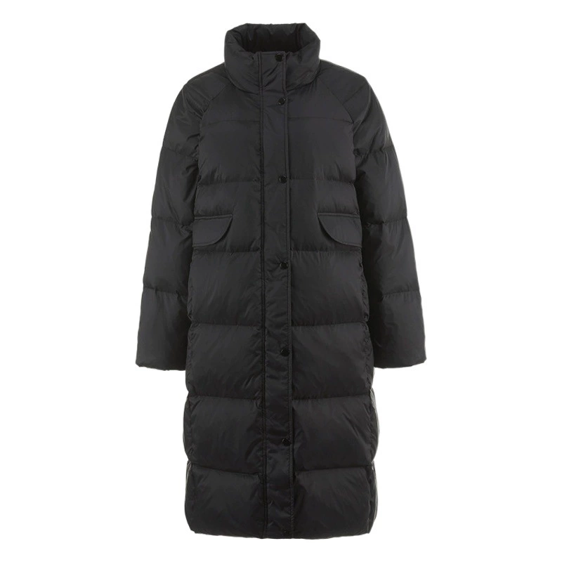 Зимнее пальто 2025 года, корейская версия, очень большого размера, для полных женщин, толстое, длинное, свободное, с наполнителем из белого утиного пуха, модель 217