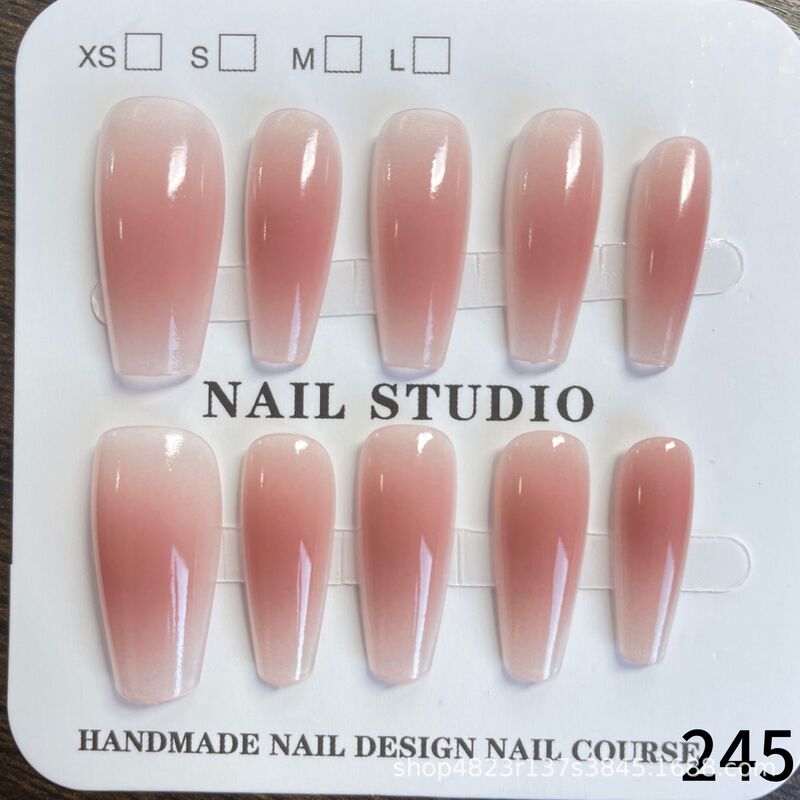 Nail Art Pre-Made Nails Smudged Gradient Blush Handmade Wearable Nails Semi-Finished Products Wholesale Factory Ready Stock Nail Art Pre-Made Nails Smudged Gradient Blush Handmade Wearable Nails Semi-Finished Products Wholesale Factory Ready Stock
