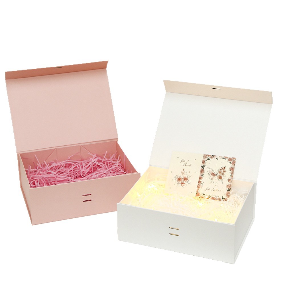 Una pieza plegable muestra puede fijar logotipo impresión en color caja de regalo estampado caja de regalo puede fijar el estilo de caja en stock