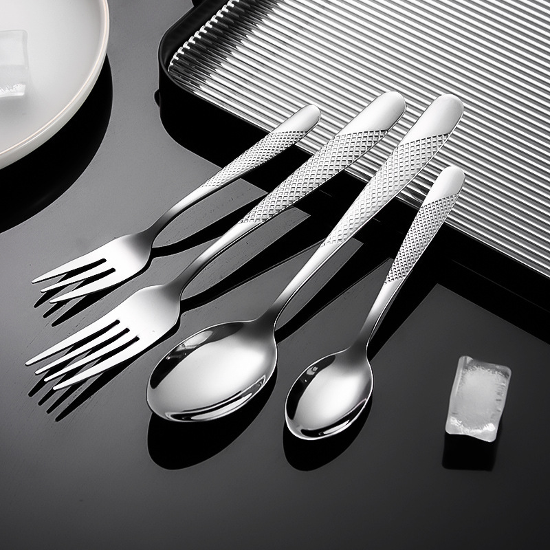 アマゾンステンレスナイフフォークスプーン食器セット高颜値星ドリルシリーズ洋食ステーキナイフフォークスプーン甘いスプーン|undefined