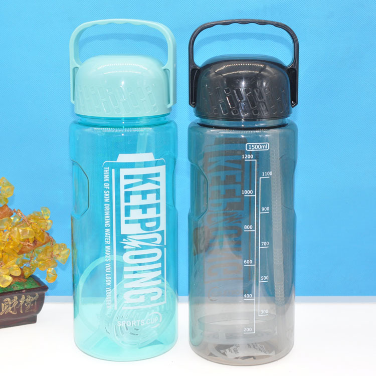 Gran capacidad 2000ml plástico taza de agua fitness niños paja deportes hervidor al aire libre trabajo verano espacio taza