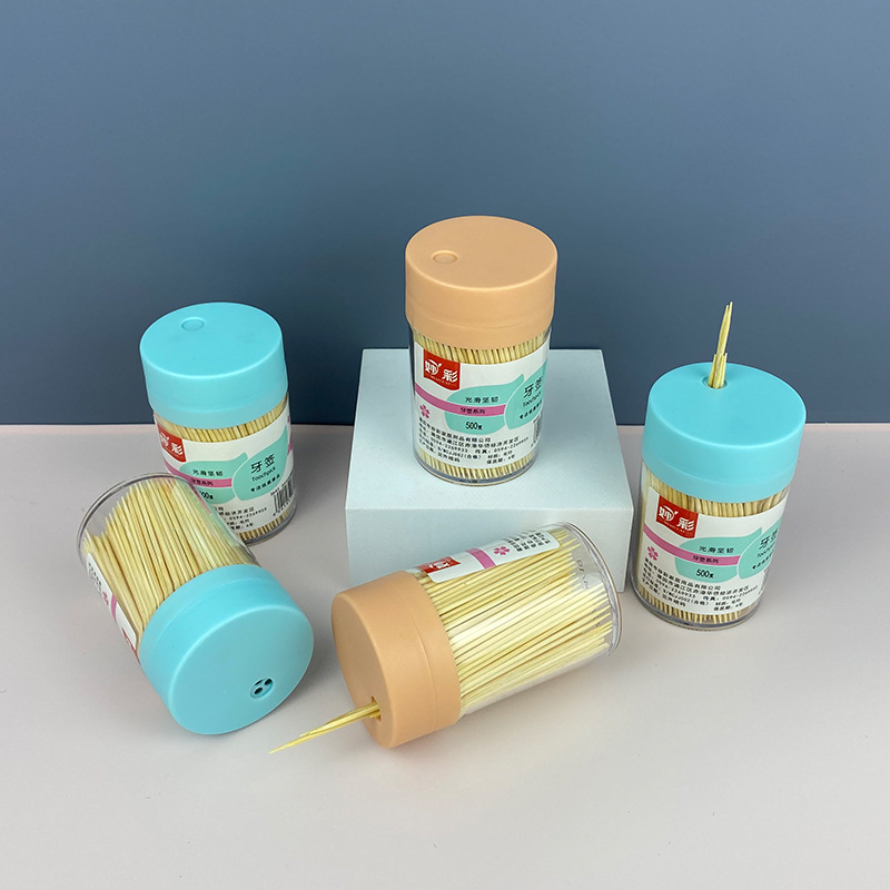 Miaocai flip-top screw cap bottle 500 bamboo toothpicks for one-time cleaning, direct supply from the manufacturer pic 14