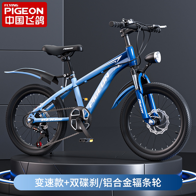 Gradient blue + variable speed spoked wheel + shock absorption + gift package