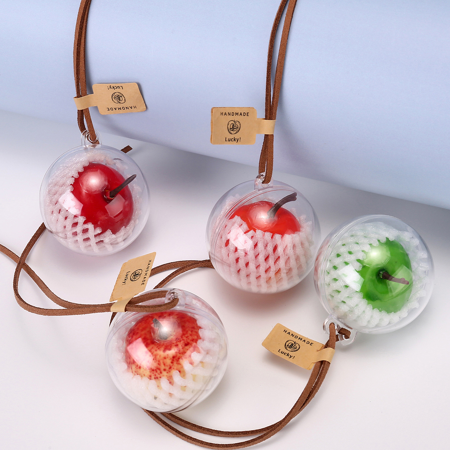 An Apple Keychain Pendant Gift for Couples, Bag Pendant, Christmas Peace Fruit Ornament