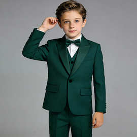 跨境外贸新款英伦简约儿童小西装套装男孩礼服小男童西服绅士外套