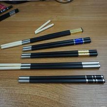 可换头筷子合金一次性头家用酒店餐厅加长火锅拼接快钉制
