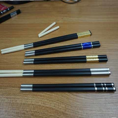 可换头筷子合金一次性头家用酒店餐厅加长火锅拼接快钉制