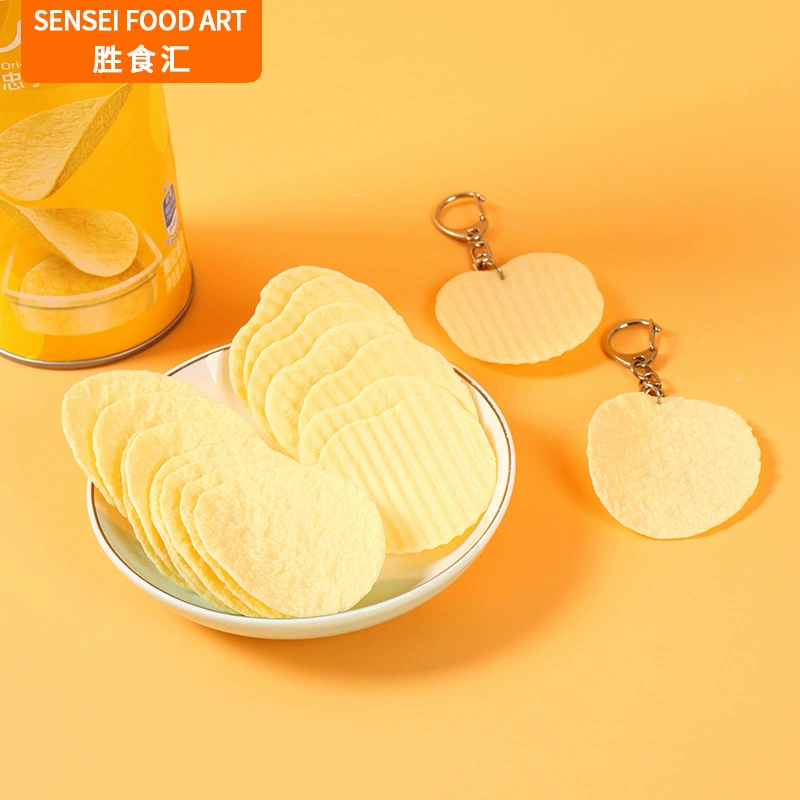 ПВХ моделирование картофельных чипсов реквизит Моделирование пыхтенных закусок реквизит для картофельных чипсов 1:1 поддельные картофельные чипсы еда и игра кулон