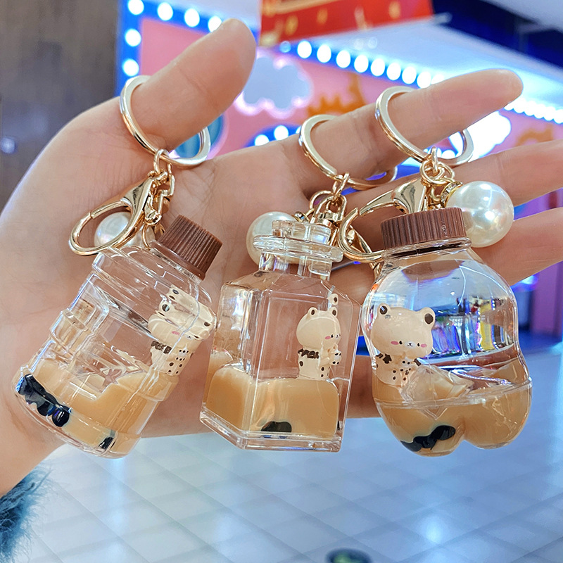 Patchwork Design Cute Bear Arylic Patchwork Unisex Bag Pendant Keychain 1 Piece
