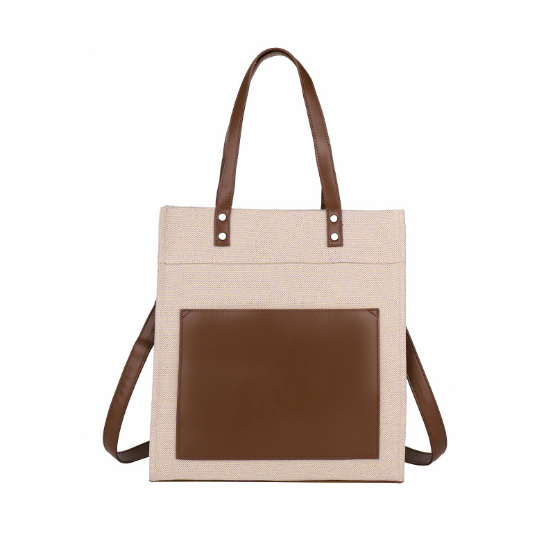 Bolso portátil de lona personalizado para mujer nueva tendencia con logotipo impreso en color casual bolso de mensajero de viaje de negocios