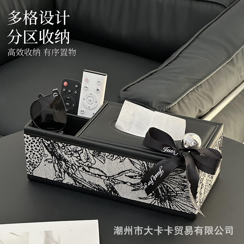 中古家庭用レザーティッシュボックス、高級ホテルとB&Bのティッシュボックス、リビングルームの多機能リモコン収納ボックス|undefined