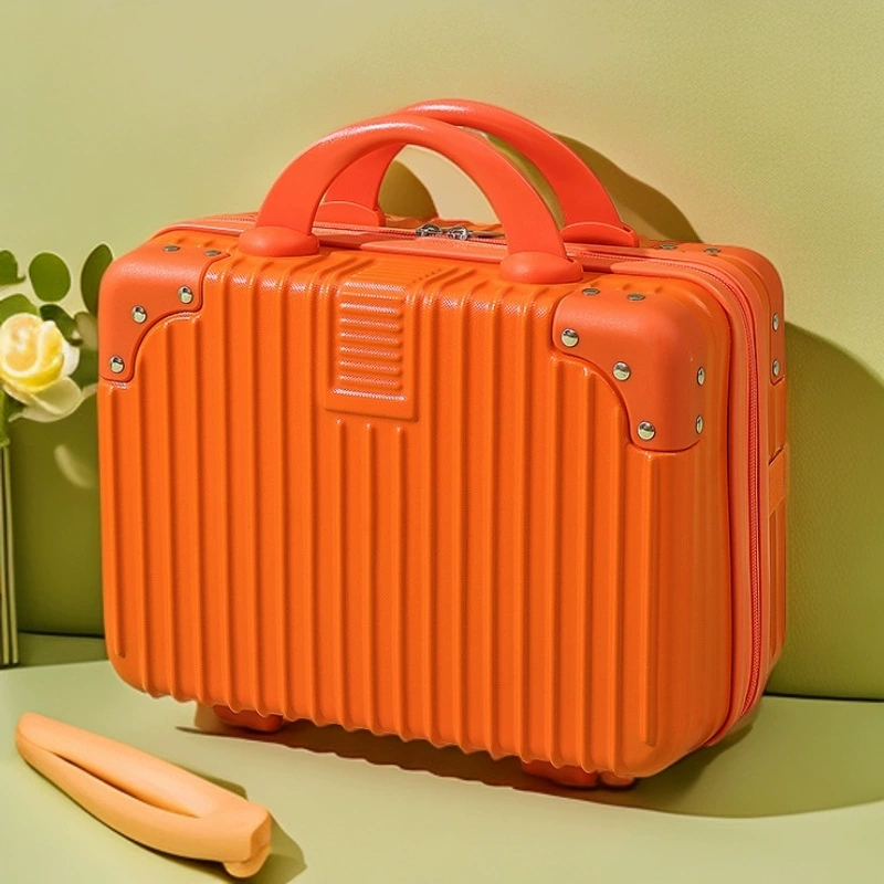 Mini Handheld Suitcase Makeup Box, 14″ & 16″, Lightweight Password Lock, Multi-Color