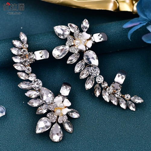 Ulapan European and American wedding shoe accessories removable shoe flower high-heeled shoes upper decoration rhinestone hole shoe shoe buckle HX35