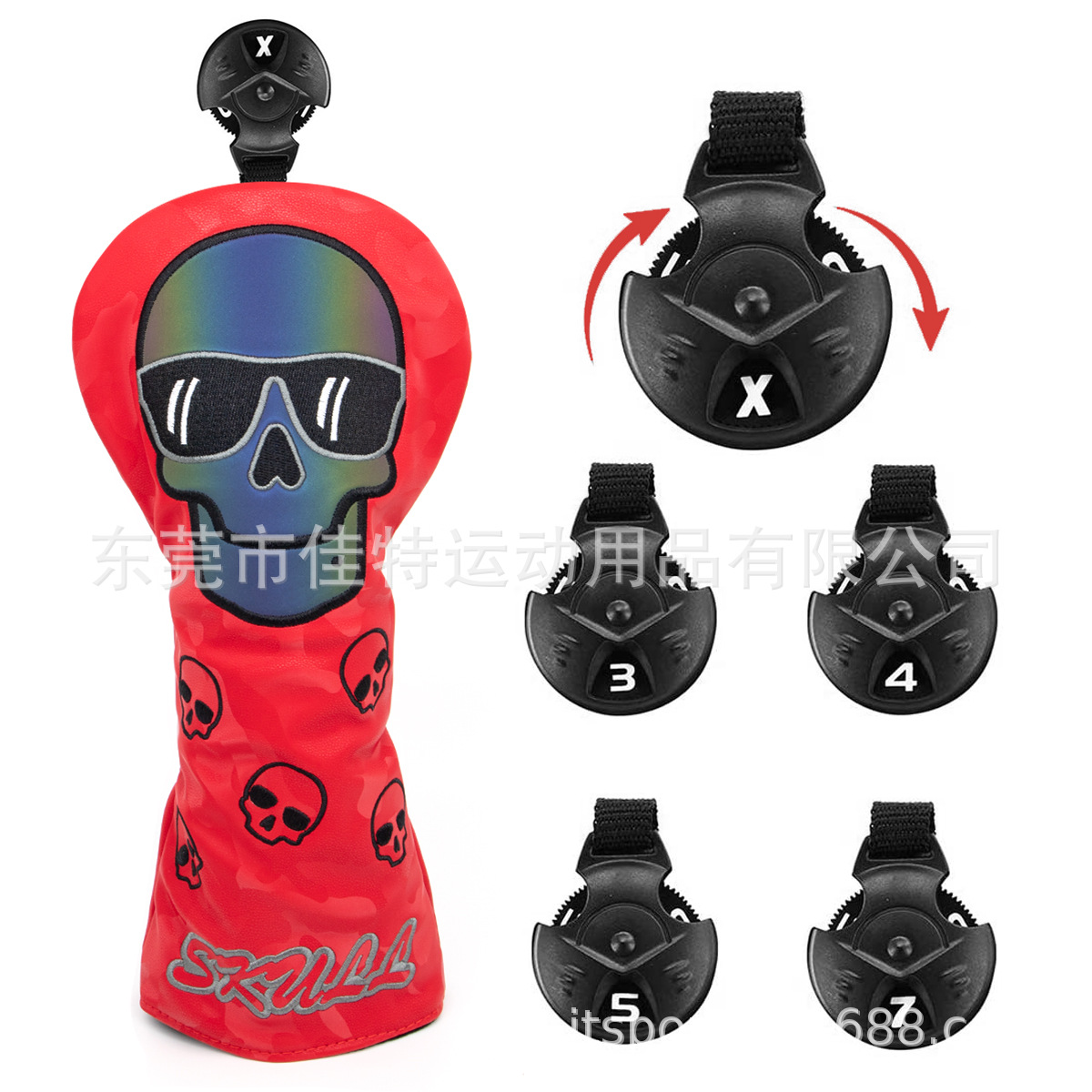 Cráneo cubierta del Club de Golf conjunto completo varilla de hierro N ° 1 calle pequeña pierna de pollo varilla de madera putter tapa protectora cubierta fábrica