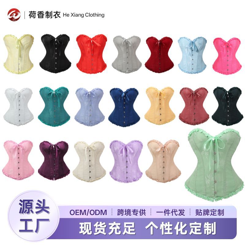 European and American Style Shapewear, Strapless Waist-Cinching Corset, Tight-Fitting Fishbone Women's Bra, Women's Shapewear Top for Outerwear, Cross-Border