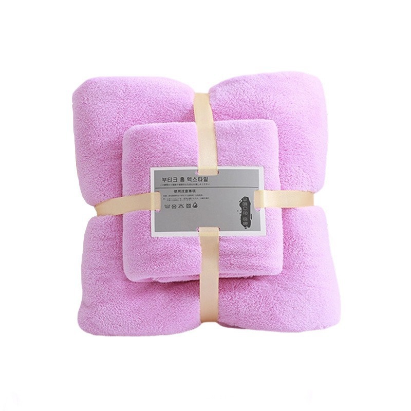 Transfronterizo TEMU etiquetado toalla de coral de alta densidad absorción de agua toalla de baño set toalla de regalo toalla de coral en stock