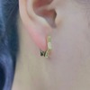 Earrings, fashionable zirconium, Korean style, simple and elegant design, micro incrustation