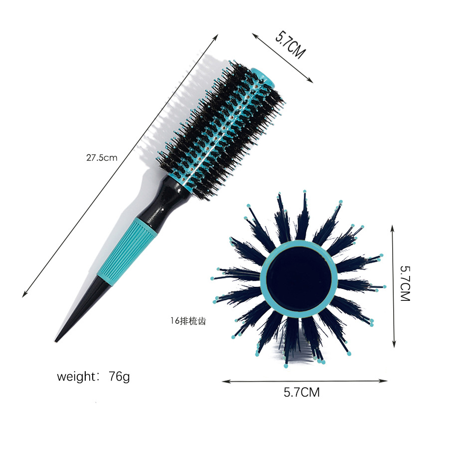 Tubo de aluminio de cerdas peine hogar curling peine venta al por mayor masaje peine del pelo peine de madera punta cola peine contraste color cojín de aire peine