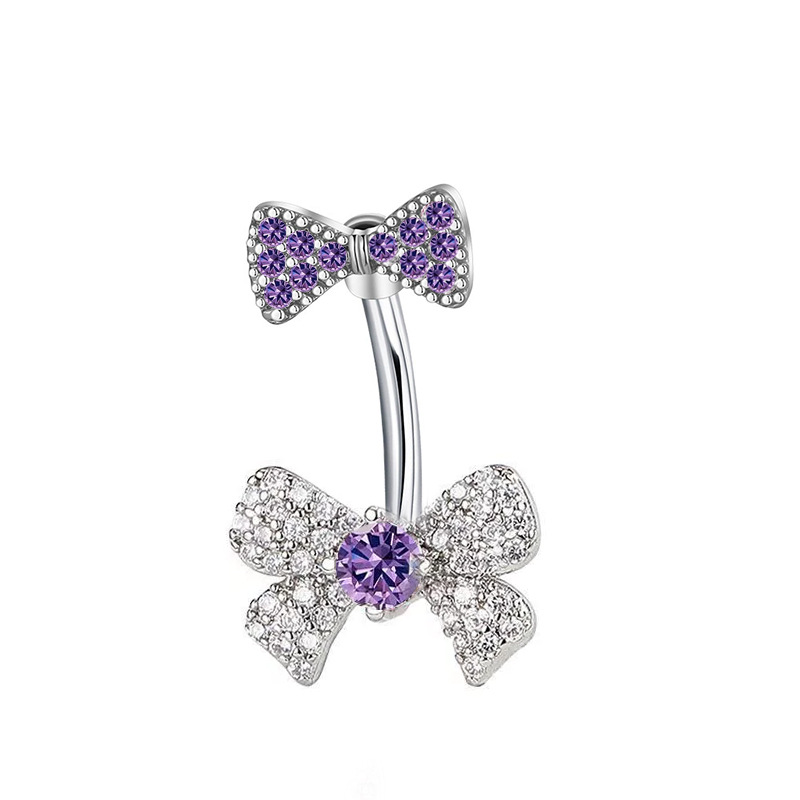 Sexy Navel Belly Button Ring With Shiny Zircon Fashion Jewelry_voghion.com