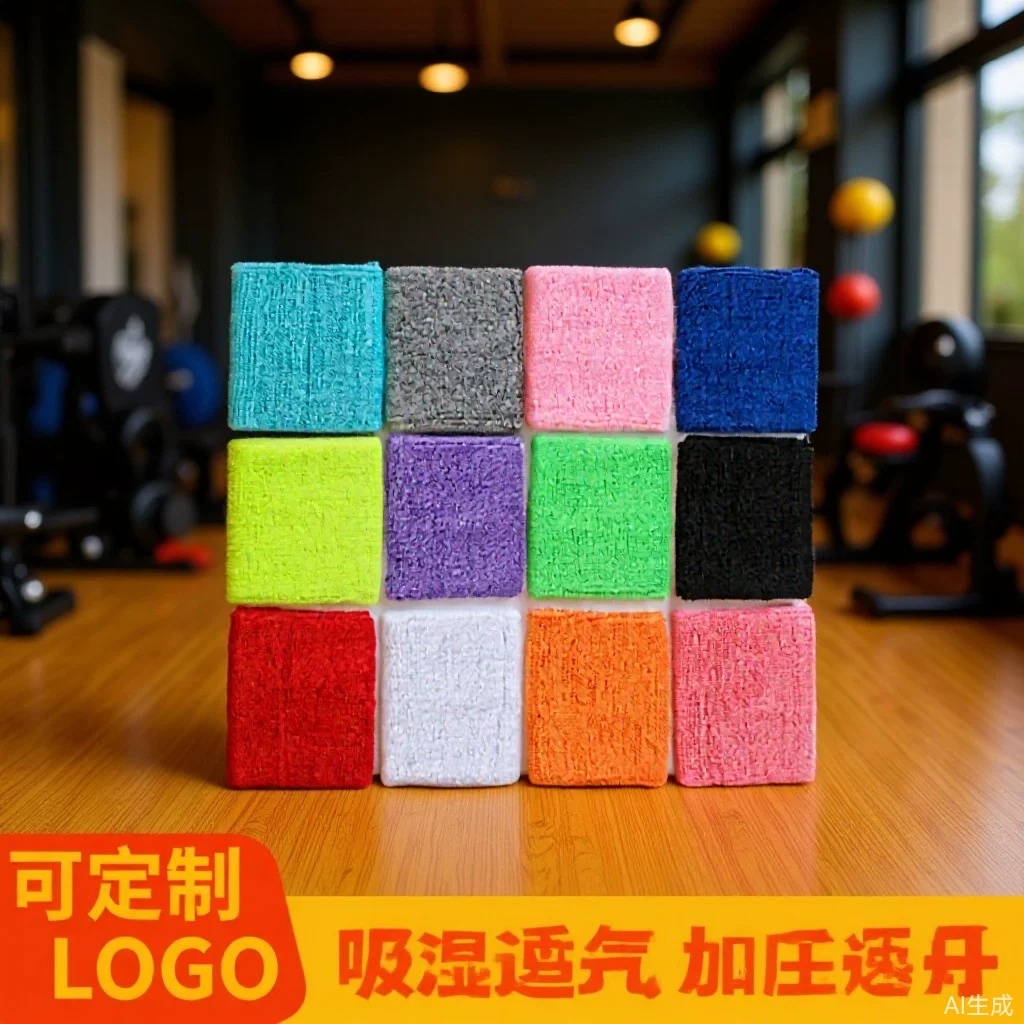 Sweat-absorbent towel wrist guard sports bodybuilding fitness running basketball wrist guard breathable cotton sports wrist guard wholesale