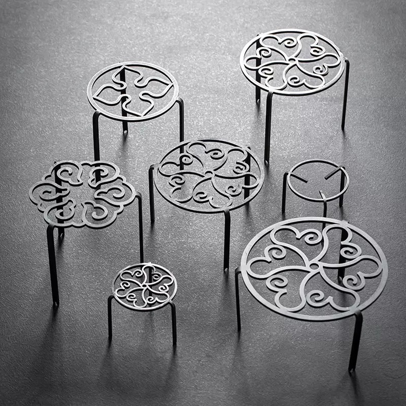 铁艺伍德架围炉煮茶配件三脚架火钵架子风炉支架酒精灯底座三足架