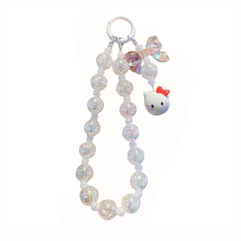 Colgante creativo lindos anillos de cadenas de caja de teléfono móvil accesorios de viento de niña insdiy cuentas de brazalete colgante de llaves