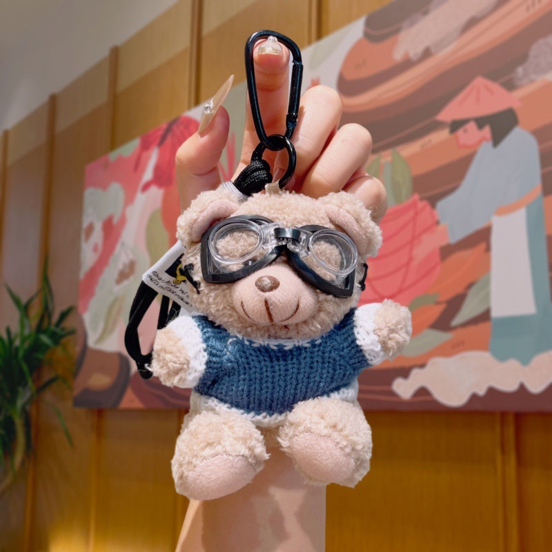 漫画ぬいぐるみトレンディクールクマキーホルダースクールバッグ小さなペンダントかわいいカップルバッグ人形キーホルダー小さなギフト|undefined