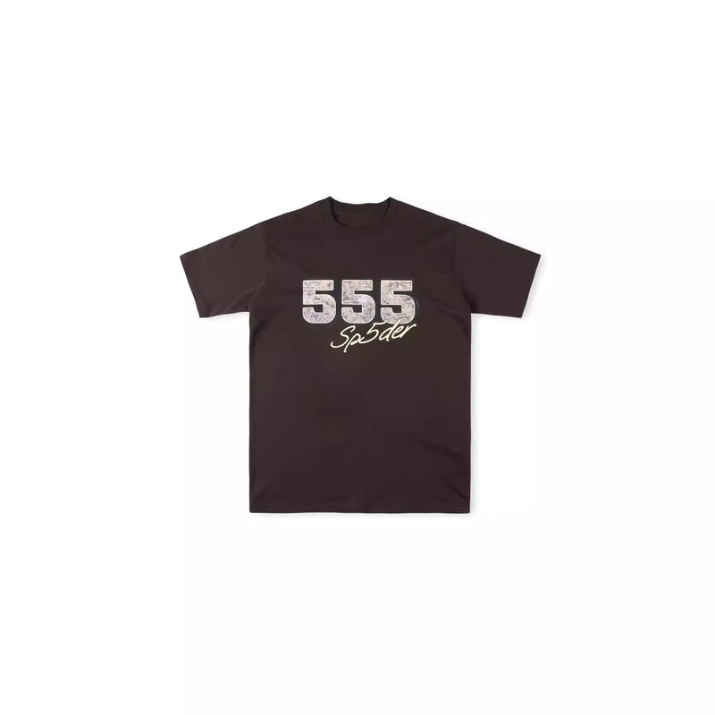 Cross Border Wholesale Sp5der 555555 Fashion Brand New NaTional Trend Spider PrinT LeTTer Loose Men's ShorT-sleeved T-shirT Cross Border Wholesale Sp5der 555555 Fashion Brand New NaTional Trend Spider PrinT LeTTer Loose Men's ShorT-sleeved T-shirT