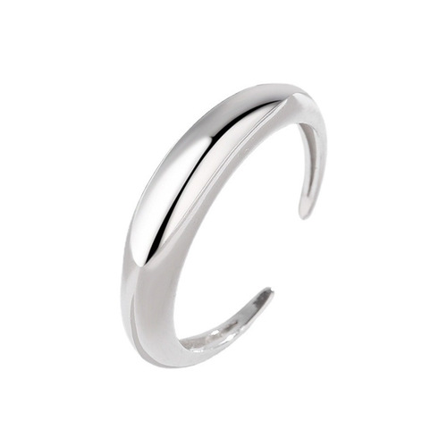 s925 sterling silver arc glossy ring for women ins trend simple geometric hand ornaments cold style personalized vegetarian ring index finger ring