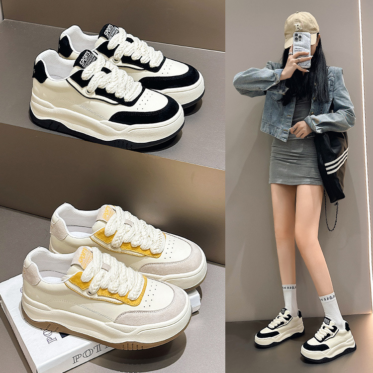 Damen Casual Sneaker Weiße Leichte Versatile Dad Shoes_voghion.com