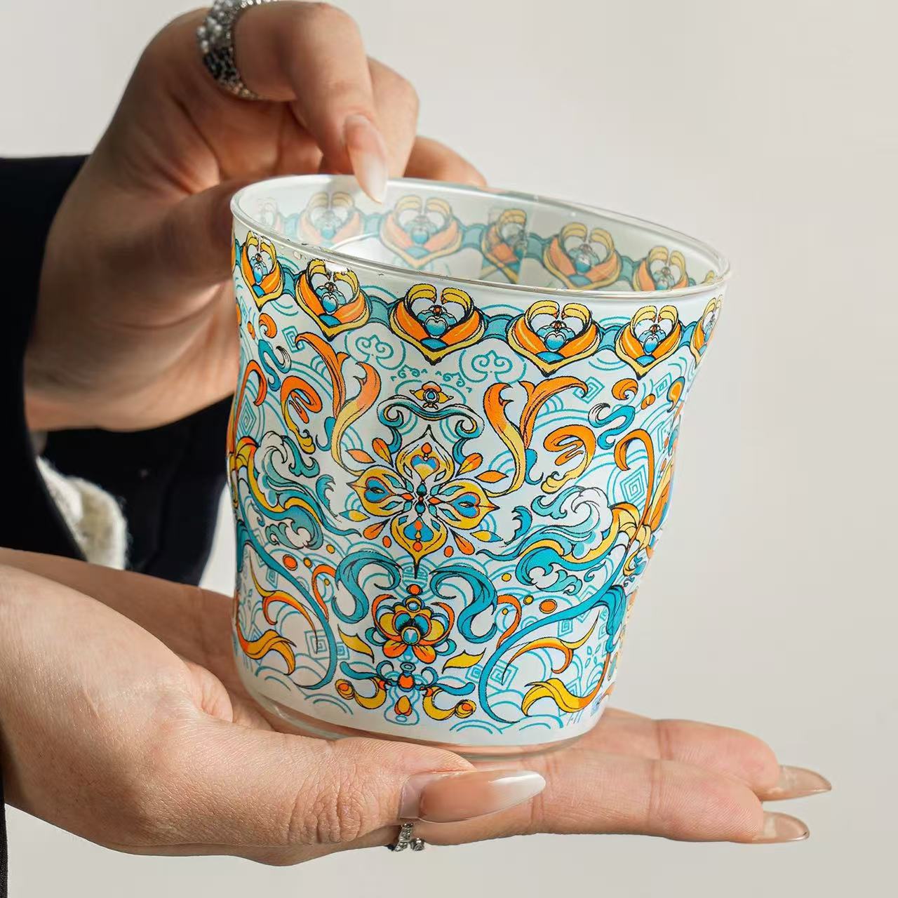 Regalo de cumpleaños para chicas tazas de vidrio de alta calidad para acompañantes de regalo de alta calidad exquisita taza de agua caja de regalo image 4
