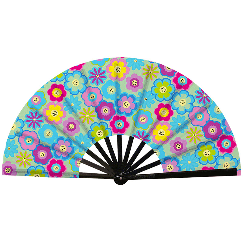 Abanico Plegable de Kung Fu de Plástico, Colorido, para Conciertos y Fiestas