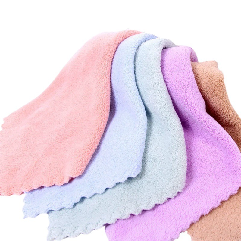 SOURCE Factory маленькое полотенце из кораллового флиса, детское Впитывающее безворсное полотенце для лица, подарочное квадратное полотенце