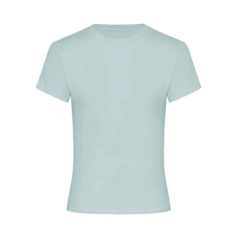 2026 camiseta de hombro de verano blanca de manga corta de mujer delgada camiseta de base corta de verano nuevo cuello redondo image 12