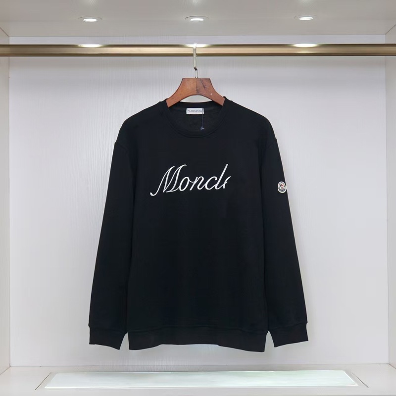 新款欧美蒙MON满印CLER魔术贴刺绣字母LOGO圆领卫衣男女同款上衣|undefined