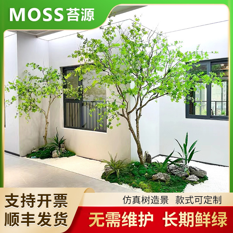 Cây xanh mô phỏng, cây giả, trang trí cảnh quan trong nhà và ngoài trời, cây giả, Chậu hoa giả